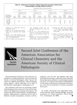 Second Joint Conference of the American Association for Clinical