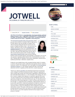 Queensland Law Firms Partner with Regulators and Researchers to