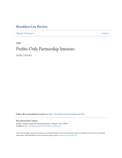 Profits-Only Partnership Interests