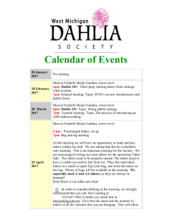 Calendar of Events - West Michigan Dahlia Society