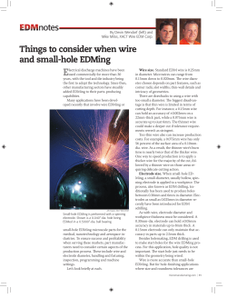 Things to consider when wire and small-hole