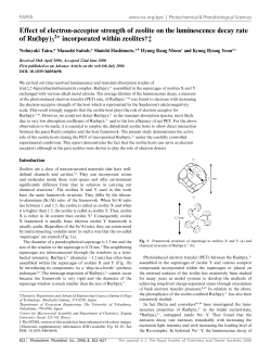 Effect of electron-acceptor strength of zeolite on the luminescence