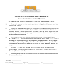 BASKETBALL PLAYER WAIVER, RELEASE OF