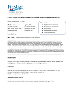 Fluorescence Spectroscopy For Prostate Cancer Diagnosis