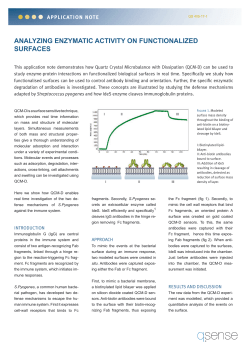 analyzing enzymatic activity on functionalized