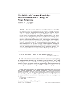 The Politics of Common Knowledge: Ideas and Institutional Change