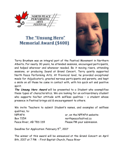 The &ldquo;Unsung Hero&rdquo; Memorial Award ($400)