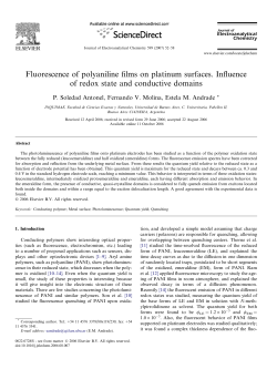 Fluorescence of polyaniline films on platinum surfaces. Influence of