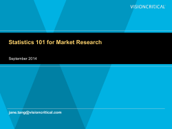 Title of Presentation - Vision Critical Intranet