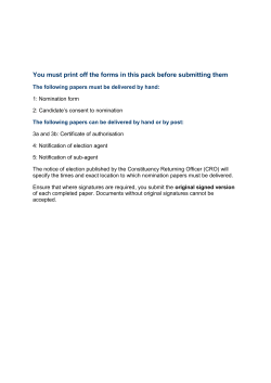 Nomination pack - constituency - National