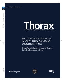 BTS GUIDELINE FOR OXYGEN USE IN ADULTS IN HEALTHCARE