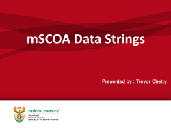 mSCOA Data Strings