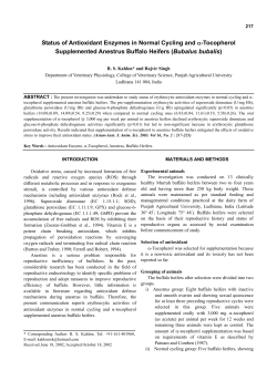 Status of Antioxidant Enzymes in Normal Cycling and &alpha;