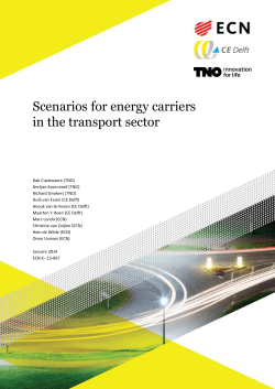 Scenarios for energy carriers in the transport sector
