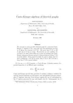 Cuntz-Krieger algebras of directed graphs