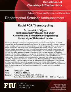 Rapid PCR Thermocycling Dr. Hendrik J. Viljoen