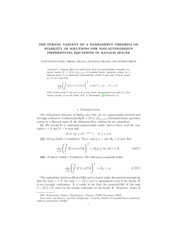 the strong variant of a barbashin`s theorem on stability of