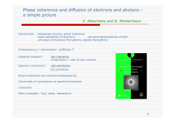 Phase coherence and diffusion of electrons and photons : a simple