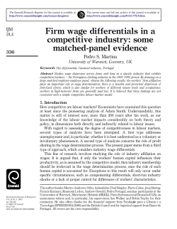 Firm wage differentials in a competitive industry: some matched