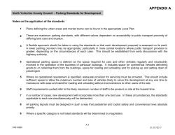 North Yorkshire County Council - Parking Standards for Development