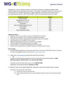 Appliance Rebate Qualifying Products Rebates Clothes Washer $25