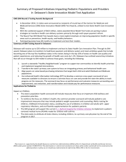 Summary of Proposed Initiatives Impacting Pediatric