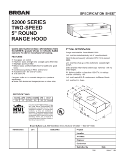 52000 series two-speed 5" round range hood