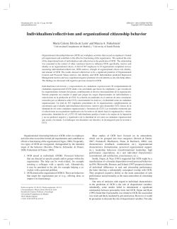 Individualism/collectivism and organizational citizenship behavior