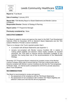 Appendix 1: Clarification and Assurance re Board Statements