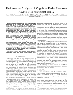 Analysis of cognitive radio spectrum access with