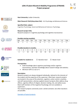 Cognitive psychology and cognitive neuroscience