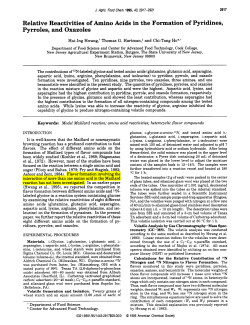 Relative Reactivities of Amino Acids in the Formation of Pyridines