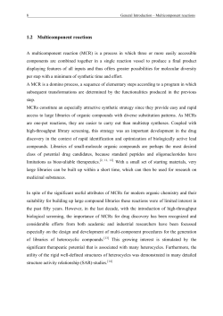 1.2 Multicomponent reactions - diss.fu