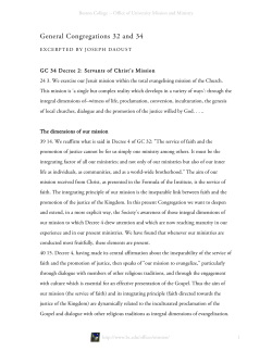 General Congregations 32 and 34