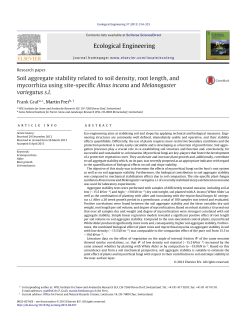 Soil aggregate stability related to soil density, root length