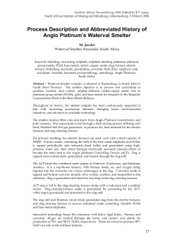 Process Description and Abbreviated History of Anglo