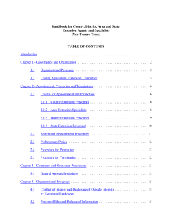 Handbook for County, District, Area and State Extension Agents and