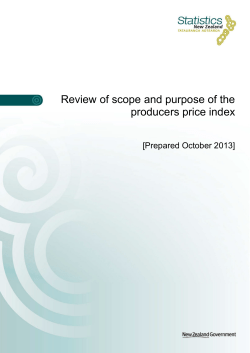 Review of scope and purpose of the producers price index