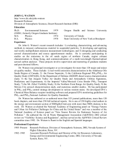 john g. watson - Desert Research Institute