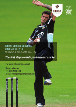 The first step towards professional cricket