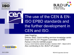 EU MANDATE for the CEN program on standards for the