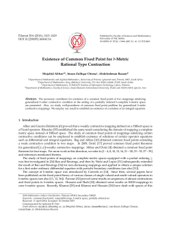 Existence of Common Fixed Point for b-Metric Rational - PMF-a