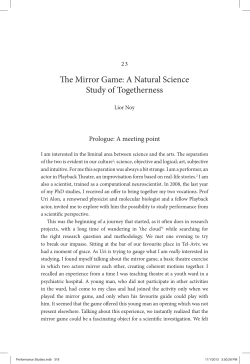Performance Studies.indb - Weizmann Institute of Science