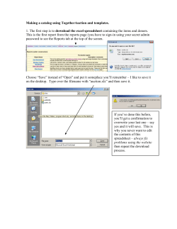 Making a catalog using TogetherAuction and templates