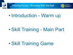 Introduction - Warm up &bull; Skill Training