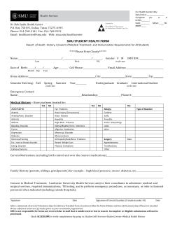 Health History Form