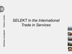 SELEKT in the International Trade in Services Survey