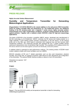 Humidity and Temperature Transmitter for