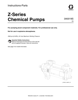3A0019S - Z-Series Chemical Pump, Instructions-Parts