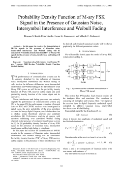 Probability Density Function of M-ary FSK Signal in the